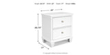 Fortman King Panel Bed with Mirrored Dresser and 2 Nightstands in White from Ashley Furniture - Luna Furniture