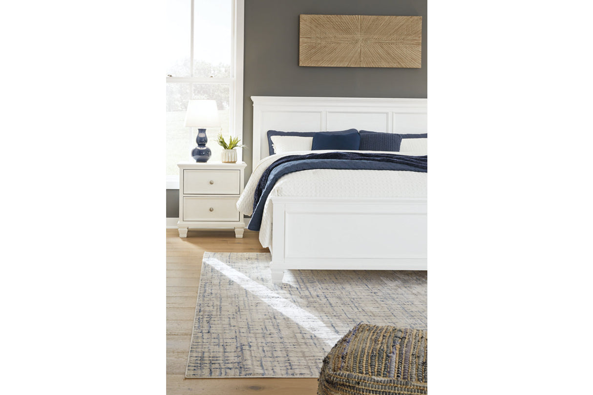 Fortman White King Panel Bed from Ashley - Luna Furniture
