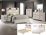 Carter White King Platform Bed from Crown Mark - Luna Furniture