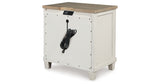 Shaybrock King Panel Bed with Mirrored Dresser, Chest and 2 Nightstands in Antique White from Ashley - Luna Furniture
