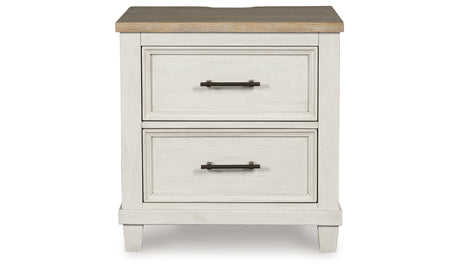 Shaybrock Antique White/Brown Nightstand from Ashley Furniture - Luna Furniture