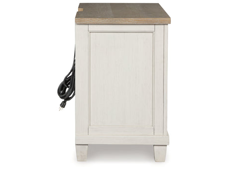 Shaybrock Antique White/Brown Nightstand from Ashley Furniture - Luna Furniture
