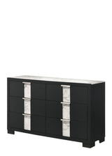 Rangley Black LED Panel Bedroom Set from Crown Mark - Luna Furniture