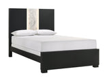 Rangley Black King LED Panel Bed from Crown Mark - Luna Furniture