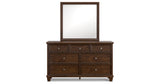 Danabrin Queen Panel Storage Bed with Mirrored Dresser and Nightstand in Brown from Ashley - Luna Furniture