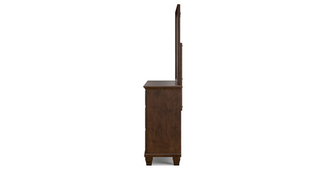 Danabrin Full Panel Storage Bed with Mirrored Dresser in Brown from Ashley - Luna Furniture