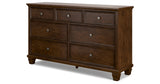 Danabrin California King Panel Storage Bed with Dresser and Chest in Brown from Ashley - Luna Furniture