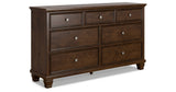 Danabrin California King Panel Storage Bed with Dresser and Chest in Brown from Ashley - Luna Furniture