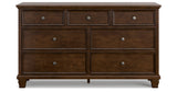 Danabrin California King Panel Storage Bed with Dresser and Chest in Brown from Ashley - Luna Furniture