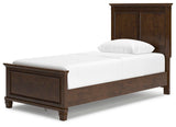 Danabrin Brown Cherry Wood Twin Panel Bed, Dresser and Nightstand from Ashley Furniture - Luna Furniture