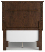 Danabrin Brown Cherry Wood Twin Panel Bed, Dresser and Nightstand from Ashley Furniture - Luna Furniture