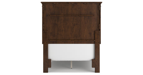 Danabrin Twin Panel Bed with Mirrored Dresser and 2 Nightstands in Brown from Ashley Furniture - Luna Furniture
