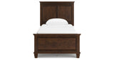Danabrin Twin Panel Bed with Mirrored Dresser and 2 Nightstands in Brown from Ashley Furniture - Luna Furniture