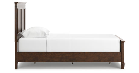 Danabrin Twin Panel Bed with Mirrored Dresser, Chest and 2 Nightstands in Brown from Ashley Furniture - Luna Furniture