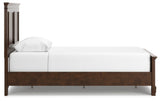 Danabrin Brown Twin Panel Bed with Mirrored Dresser from Ashley Furniture - Luna Furniture