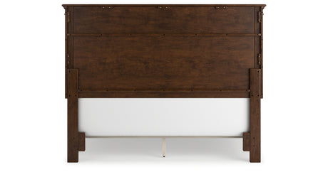 Danabrin Queen Panel Bed with Mirrored Dresser and Chest in Brown from Ashley Furniture - Luna Furniture