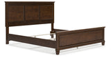 Danabrin Brown California King Panel Bed with Mirrored Dresser from Ashley Furniture - Luna Furniture
