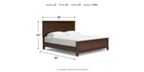 Danabrin California King Panel Bed with Mirrored Dresser, Chest and Nightstand in Brown from Ashley Furniture - Luna Furniture