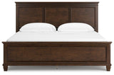 Danabrin Brown California King Panel Bed with Mirrored Dresser from Ashley Furniture - Luna Furniture