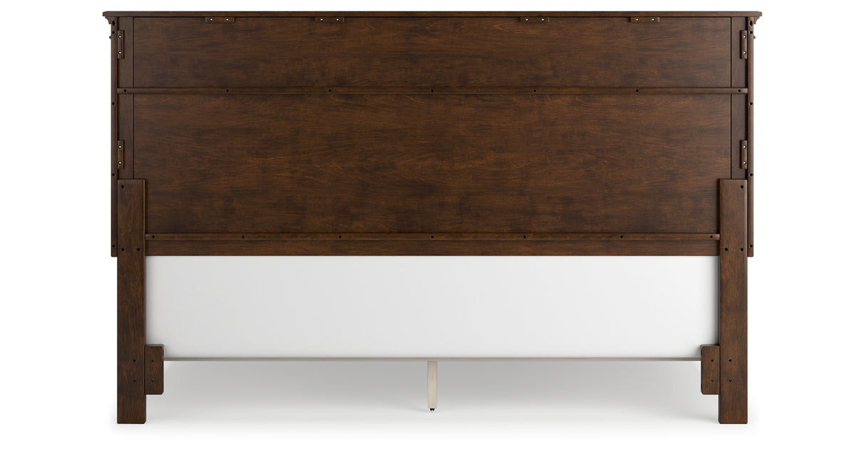 Danabrin King Panel Bed with Mirrored Dresser and Nightstand in Brown from Ashley - Luna Furniture