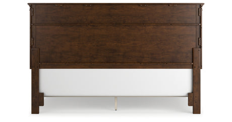 Danabrin King Panel Bed with Mirrored Dresser and 2 Nightstands in Brown from Ashley Furniture - Luna Furniture