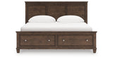 Danabrin California King Panel Storage Bed with Dresser and Chest in Brown from Ashley - Luna Furniture