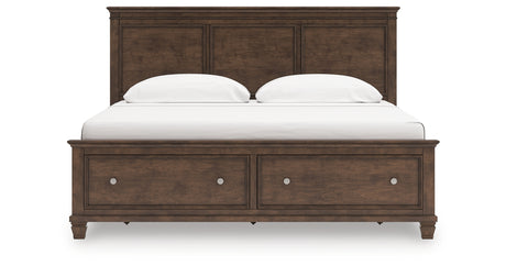 Danabrin King Panel Storage Bed with Dresser and Nightstand in Brown from Ashley - Luna Furniture