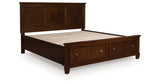 Danabrin King Panel Storage Bed with Dresser in Brown from Ashley Furniture - Luna Furniture