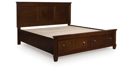 Danabrin King Panel Storage Bed with Dresser in Brown from Ashley - Luna Furniture