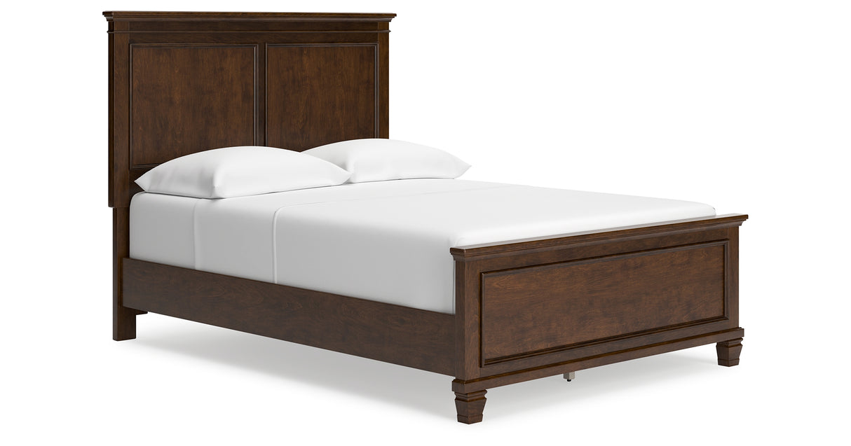 Danabrin Full Panel Bed with Mirrored Dresser, Chest and 2 Nightstands in Brown from Ashley Furniture - Luna Furniture
