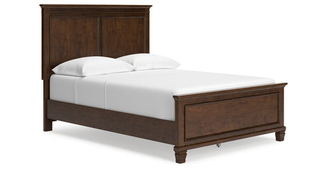 Danabrin Full Panel Bed with Mirrored Dresser and 2 Nightstands in Brown from Ashley Furniture - Luna Furniture