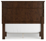 Danabrin Brown Full Panel Bed with Mirrored Dresser from Ashley Furniture - Luna Furniture