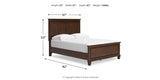 Danabrin Full Panel Bed with Mirrored Dresser and Chest in Brown from Ashley Furniture - Luna Furniture