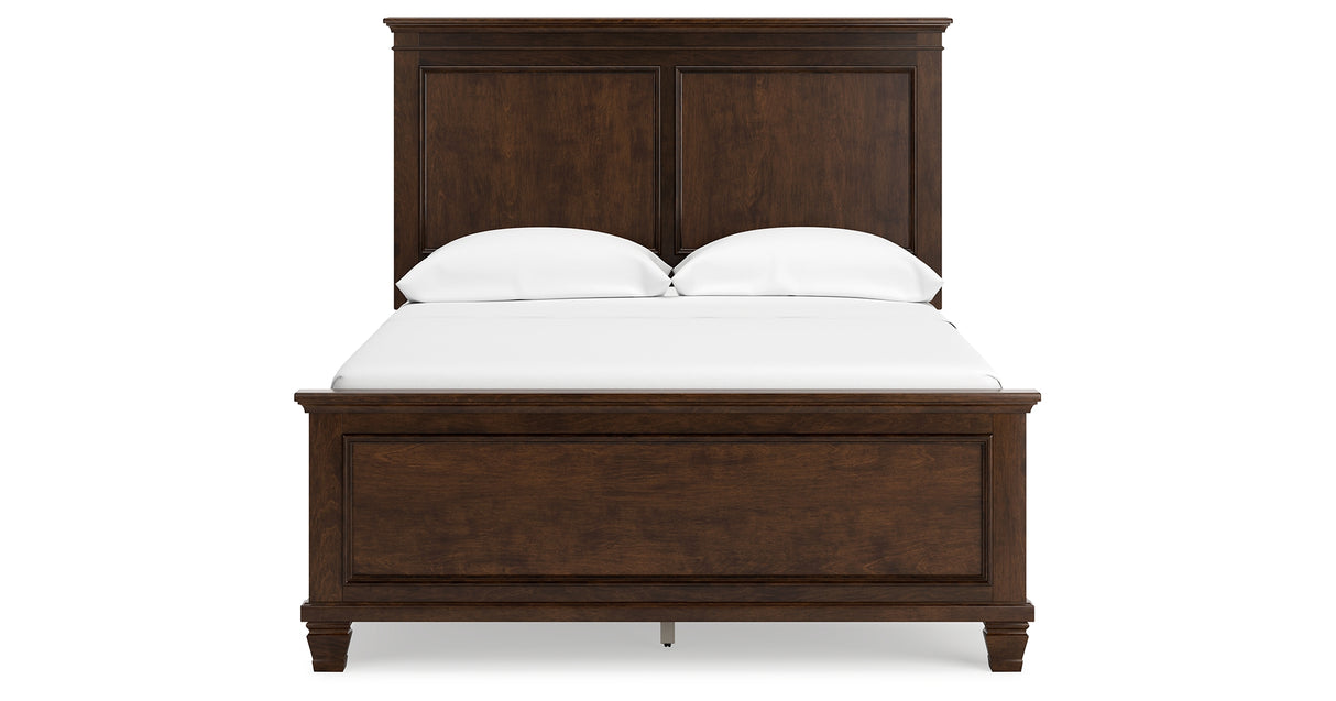 Danabrin Full Panel Bed with Mirrored Dresser and 2 Nightstands in Brown from Ashley Furniture - Luna Furniture