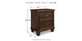 Danabrin Queen Panel Storage Bed with Mirrored Dresser and Nightstand in Brown from Ashley - Luna Furniture