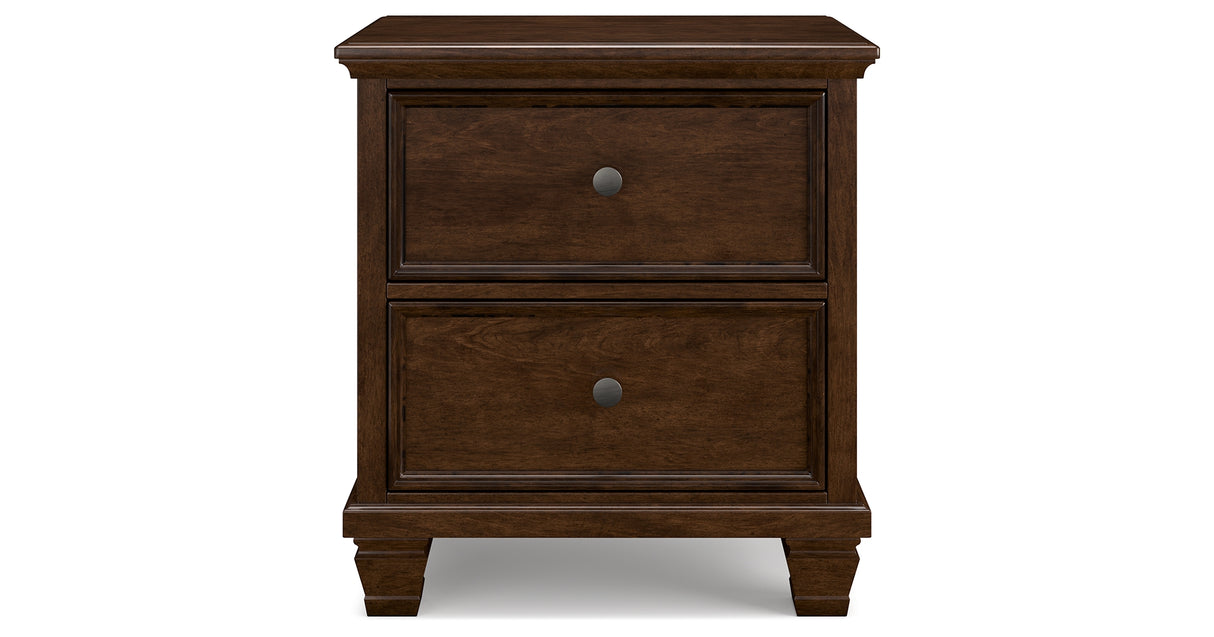 Danabrin Queen Panel Storage Bed with Mirrored Dresser and Nightstand in Brown from Ashley - Luna Furniture