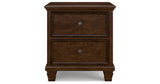 Danabrin Queen Panel Storage Bed with Mirrored Dresser and Nightstand in Brown from Ashley - Luna Furniture