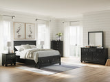Lanolee Black Panel Storage Bedroom Set from Ashley - Luna Furniture
