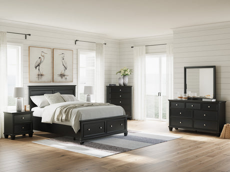 Lanolee Black Panel Storage Bedroom Set from Ashley - Luna Furniture