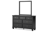 Lanolee Black Dresser and Mirror from Ashley - Luna Furniture