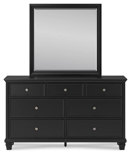 Lanolee Black Dresser and Mirror from Ashley Furniture - Luna Furniture