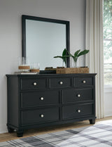 Lanolee Black Dresser and Mirror from Ashley Furniture - Luna Furniture