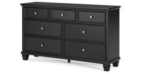 Lanolee Full Panel Storage Bed with Dresser and Chest in Black from Ashley - Luna Furniture