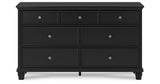 Lanolee Queen Panel Storage Bed with Dresser and Chest in Black from Ashley Furniture - Luna Furniture