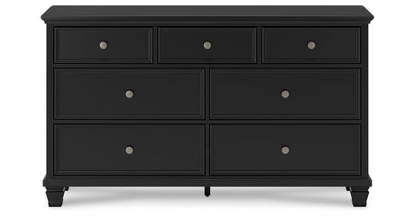 Lanolee Twin Panel Storage Bed with Dresser in Black from Ashley - Luna Furniture