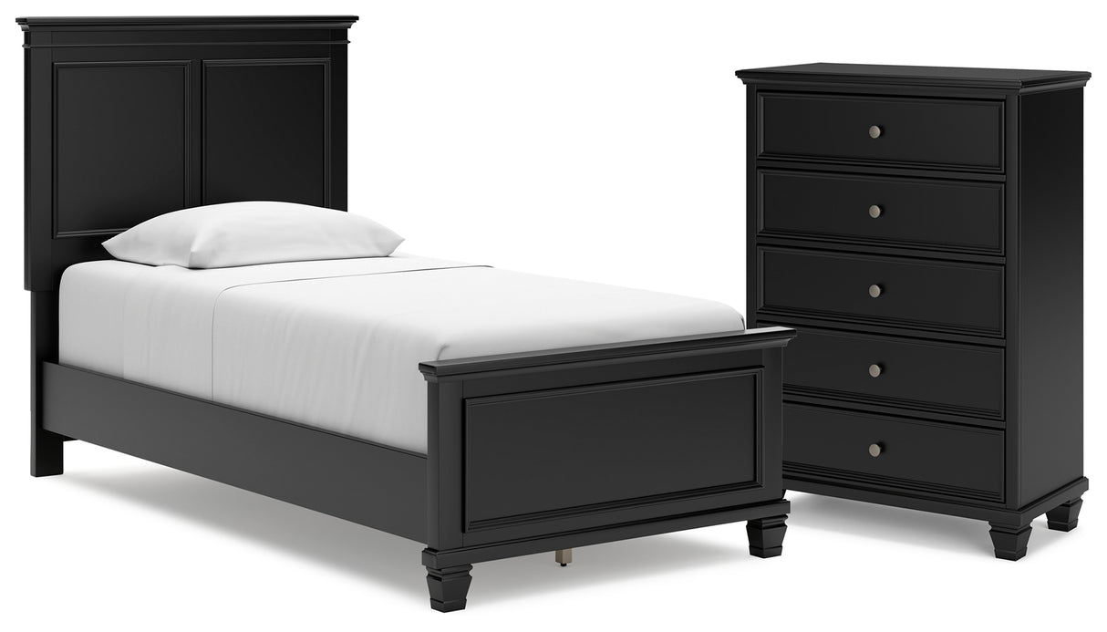 Lanolee Twin Panel Bed and Chest from Ashley Furniture - Luna Furniture