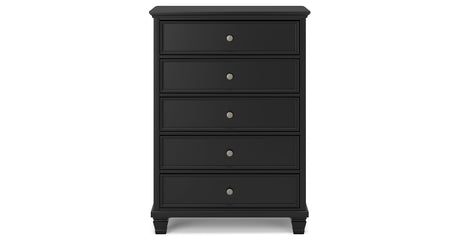 Lanolee Full Panel Storage Bed with Dresser and Chest in Black from Ashley - Luna Furniture