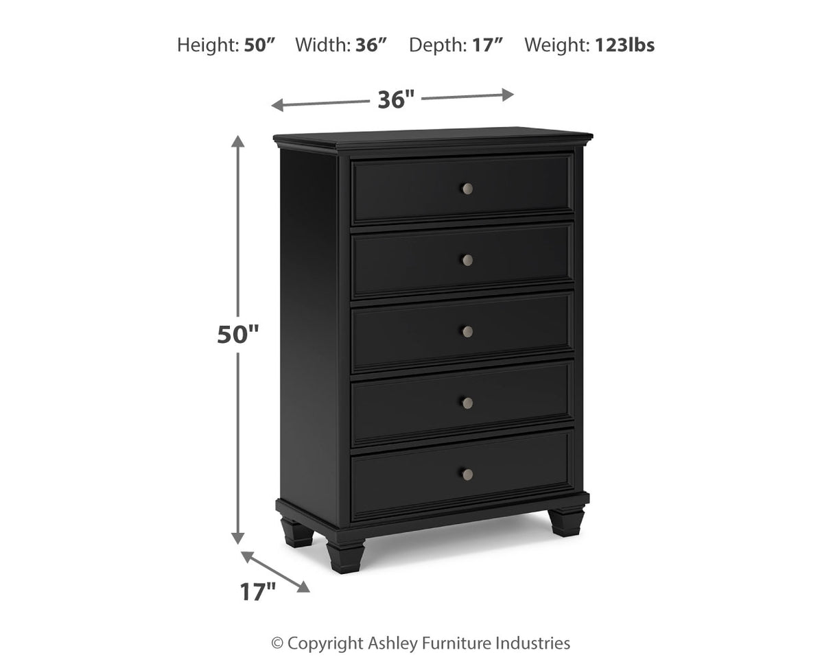 Lanolee Twin Panel Bed and Chest from Ashley Furniture - Luna Furniture