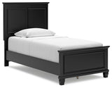 Lanolee Black Twin Panel Bed from Ashley - Luna Furniture