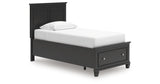 Lanolee Black Twin Panel Storage Bed from Ashley Furniture - Luna Furniture